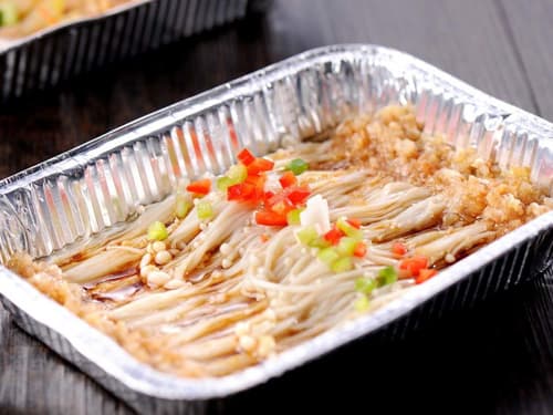 后安镇锡纸烤金针菇